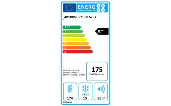 SMEG S7192CS2P1 - &Eacute;tiquette &eacute;nergie