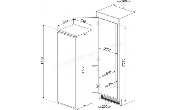 SMEG S8L1721E - Dimensions