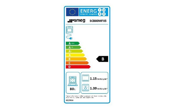 SMEG SCB80MFX5 - &Eacute;tiquette &eacute;nergie