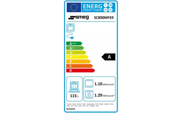 SMEG SCB90MFX9 - &Eacute;tiquette &eacute;nergie