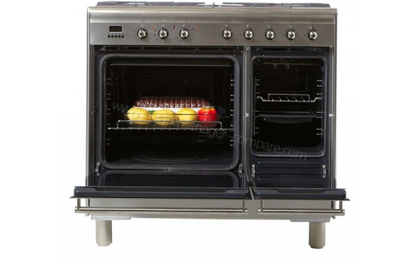 SMEG SCB92PN8 - Vue de face, porte ouverte (cr&eacute;dit : Boulanger)