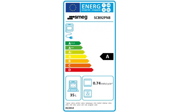 SMEG SCB92PN8 - Etiquette &eacute;nerg&eacute;tique four 2