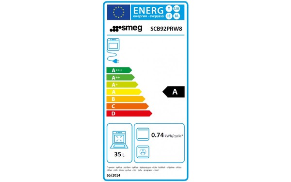 SMEG SCB92PRW8 - Etiquette &eacute;nerg&eacute;tique four 2