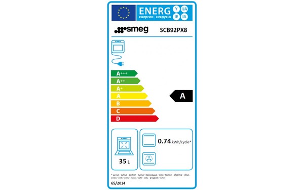 SMEG SCB92PX8 - Etiquette &eacute;nerg&eacute;tique four 2