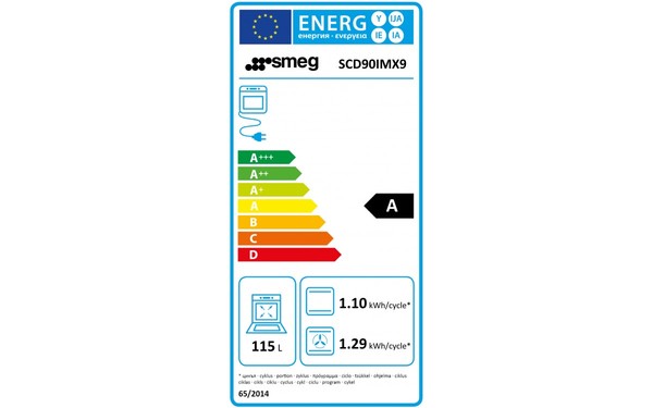 SMEG SCD90IMX9 - &Eacute;tiquette &eacute;nergie
