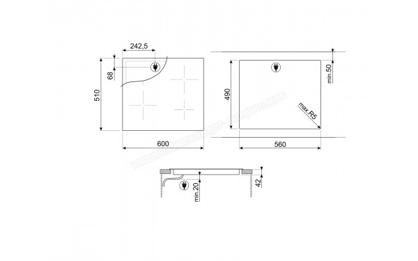 SMEG SE364ETD - Sch&eacute;ma technique