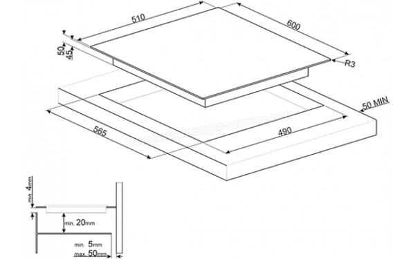 SMEG SE364ETD - Sch&eacute;ma technique