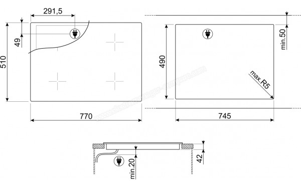 SMEG SE385EMTB - Sch&eacute;ma technique