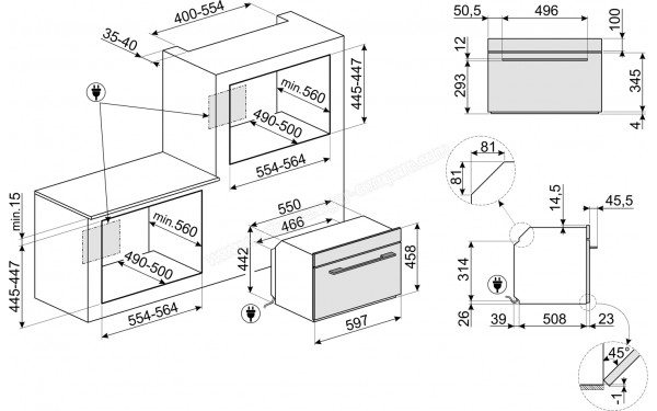 SMEG SF4104WVCPS - Sch&eacute;ma technique