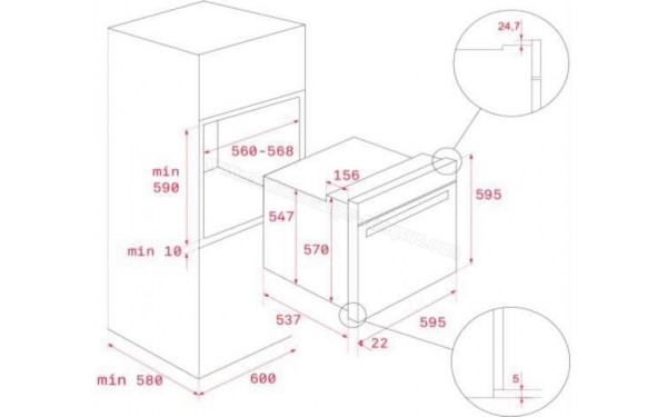 SMEG SF4301MN - Dimensions