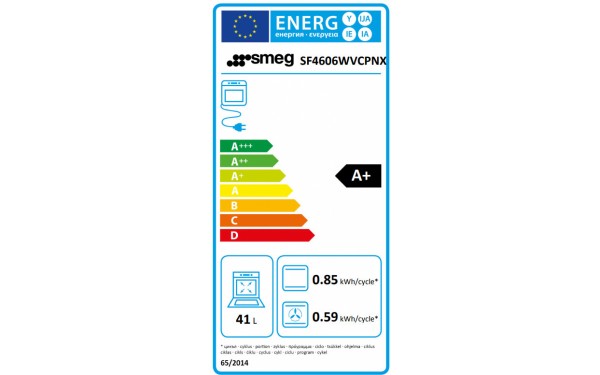 SMEG SF4606WVCPNX - &Eacute;tiquette &eacute;nergie