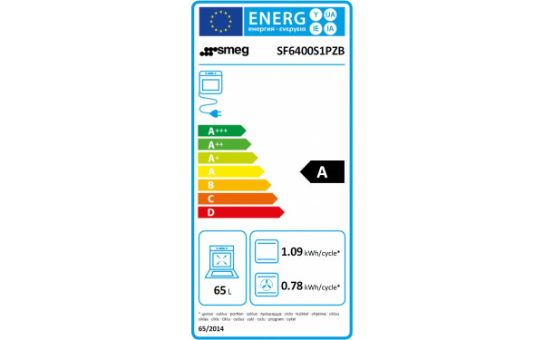SMEG SF6400S1PZB - &Eacute;tiquette &eacute;nergie