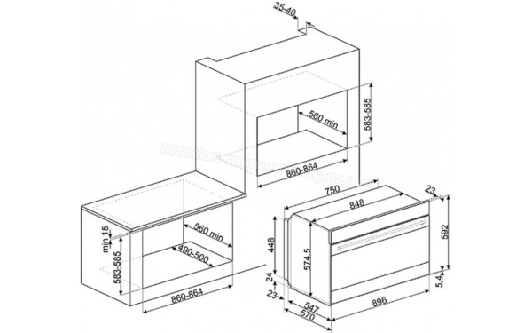 SMEG SF9390X1 - Sch&eacute;ma technique