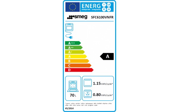 SMEG SFC6100VNFR - &Eacute;tiquette &eacute;nergie