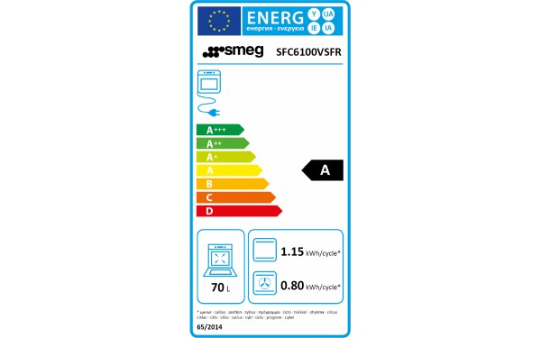 SMEG SFC6100VSFR - &Eacute;tiquette &eacute;nergie