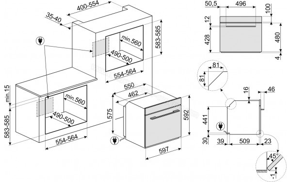 SMEG SFP6101TVS1 - Sch&eacute;ma technique