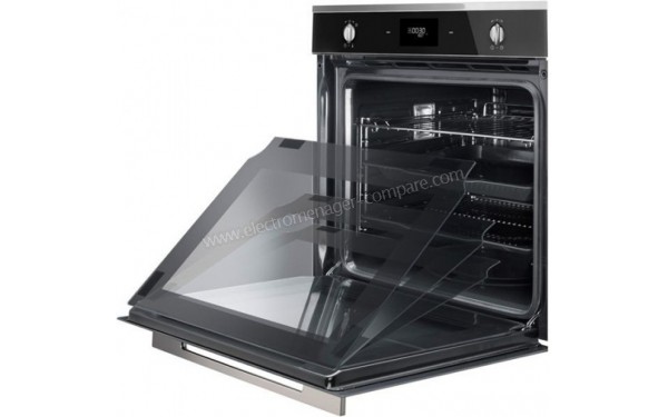 SMEG SFP6401TVN - Vue 3/4 droite vitres d&eacute;montables sur la porte