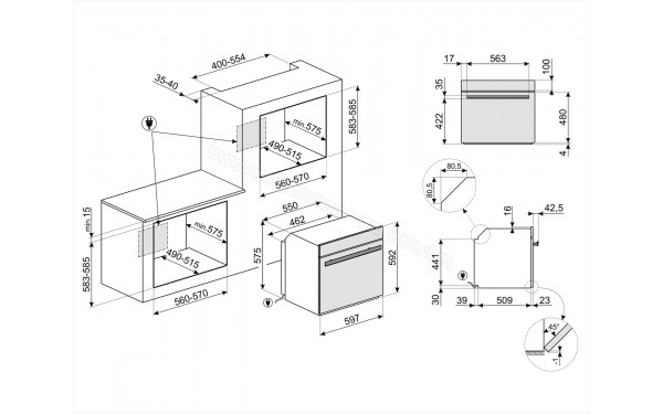 SMEG SFP6606WTPNR - Sch&eacute;ma technique
