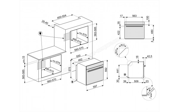 SMEG SFP6606WTPNX - Sch&eacute;ma technique