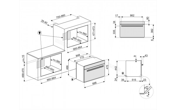 SMEG SFPR9604NR - Sch&eacute;ma technique