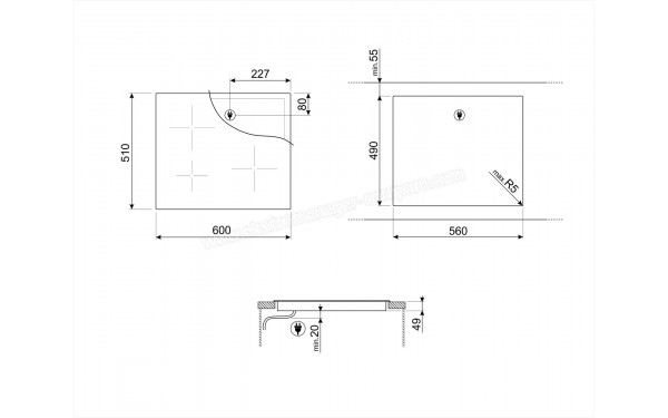 SMEG SI2M7643DW - Sch&eacute;ma technique