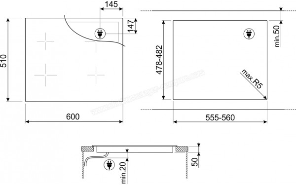 SMEG SIM1643D - Sch&eacute;ma technique