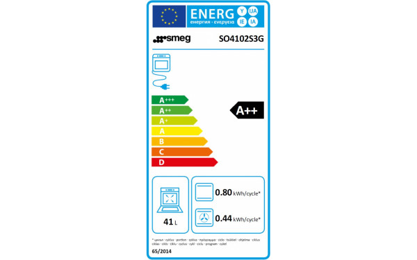 SMEG SO4102S3G - &Eacute;tiquette &eacute;nergie