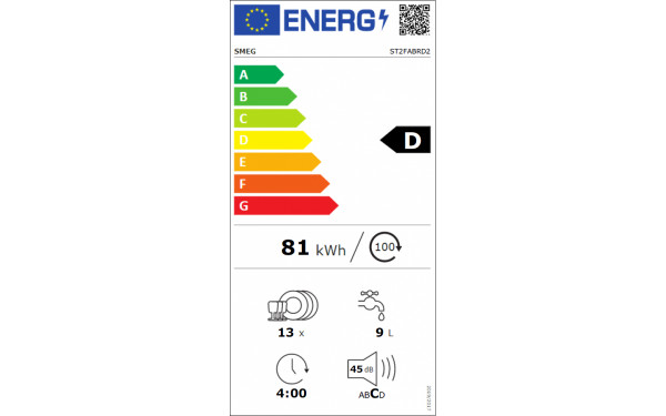 SMEG ST2FABRD2 - &Eacute;tiquette &eacute;nergie v2