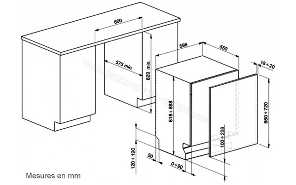 SMEG ST321 - Sch&eacute;ma d'encastrement