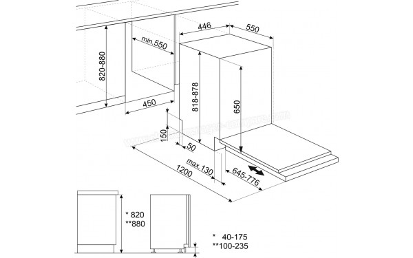 SMEG ST4522IN - Dimensions