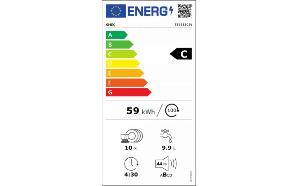 SMEG ST4533CIN - &Eacute;tiquette &eacute;nergie v2