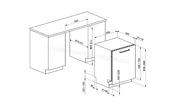 SMEG STA6443-2 - Sch&eacute;ma d'encastrement