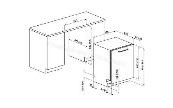 SMEG STA6443-3 - Sch&eacute;ma d'encastrement