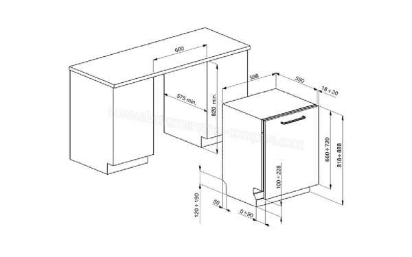 SMEG STA6443 - Sch&eacute;ma d'encastrement