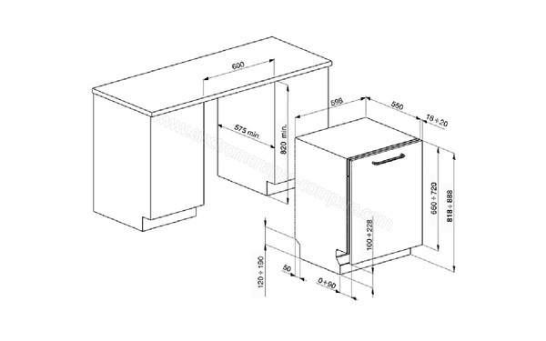 SMEG STA6445-2 - Sch&eacute;ma d'encastrement