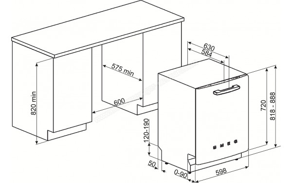 SMEG STFABBL3 - Dimensions