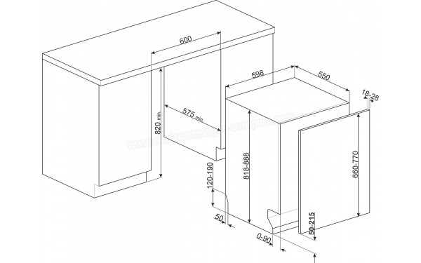 SMEG STL251C - Dimensions
