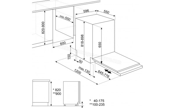 SMEG STL362DQ - Dimensions