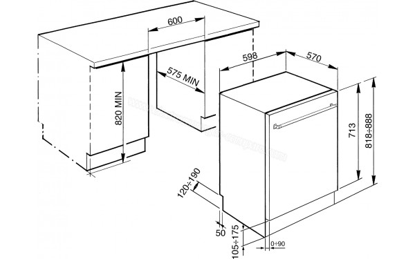 SMEG STX235CLLO - Dimensions