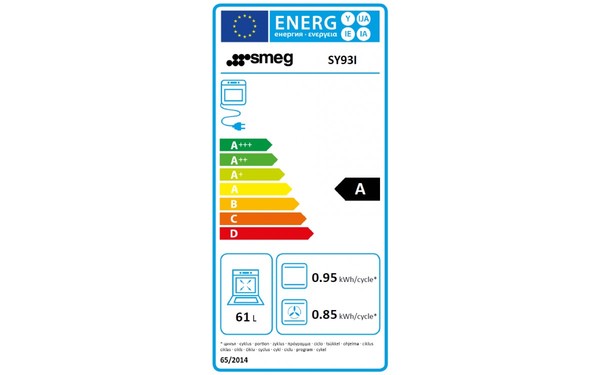 SMEG SY93I - Etiquette &eacute;nerg&eacute;tique four 2