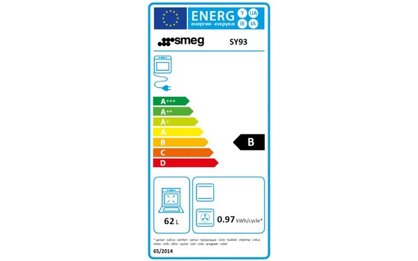 SMEG SY93 - Etiquette &eacute;nerg&eacute;tique four 3