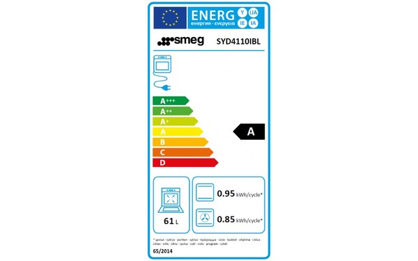 SMEG SYD4110IBL - Etiquette &eacute;nerg&eacute;tique four 2