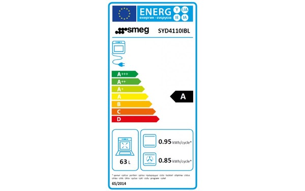 SMEG SYD4110IBL - Etiquette &eacute;nerg&eacute;tique four 3