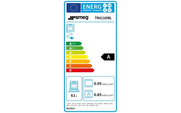 SMEG TR4110IBL - Etiquette &eacute;nerg&eacute;tique four 2