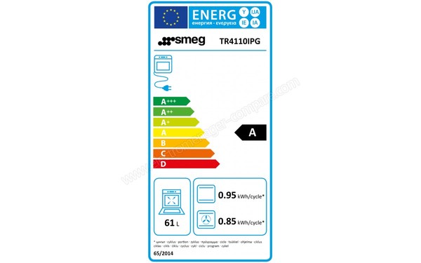 SMEG TR4110IPG - Etiquette &eacute;nerg&eacute;tique four 2