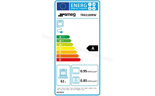 SMEG TR4110IRW - Etiquette &eacute;nerg&eacute;tique four 2