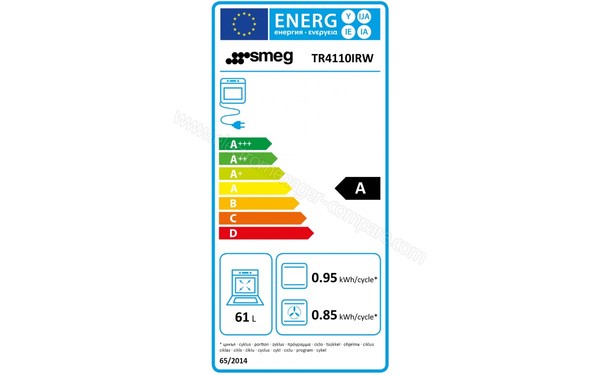 SMEG TR4110IRW - Etiquette &eacute;nerg&eacute;tique four 3