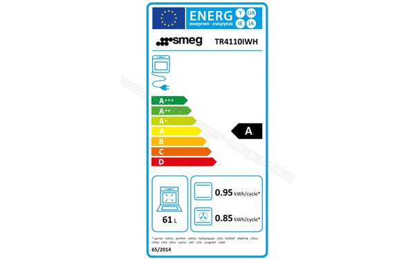 SMEG TR4110IWH - Etiquette &eacute;nerg&eacute;tique four 2