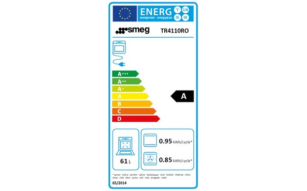 SMEG TR4110RO - Etiquette &eacute;nerg&eacute;tique four 3