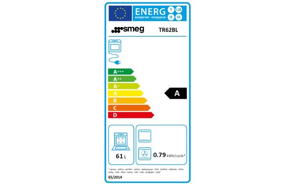 SMEG TR62BL - Etiquette &eacute;nerg&eacute;tique four 2
